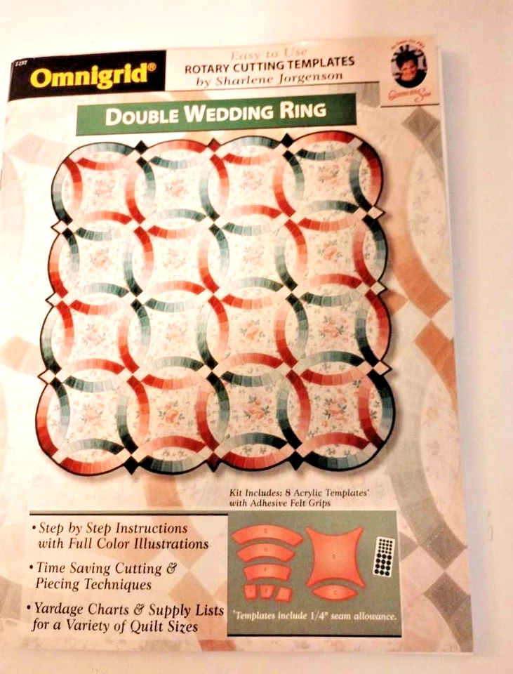 Omnigrid Double Wedding Band Quilting Template and Instructions - Image 1 of 1