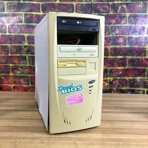 Computer da gioco classico personalizzato beige ATX PC DOS non testato (per progetto di ripristino) - Foto 1 di 11