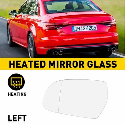 Luz de vidro espelhada lateral LH com apoio aquecido para 2011-2016 Audi A4 A5 Quattro EUA - Imagem 1 de 4