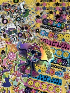 PFEIFENSTIFTE 7 Blatt Pro Pack Stickerbögen Dezember 2024 Disco Smiley Cowboy - Bild 1 von 12