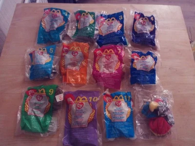 McDonalds TY Beanie soft Animals Bundle Various 12 Different all with bags/Tags  - Image 1 of 4