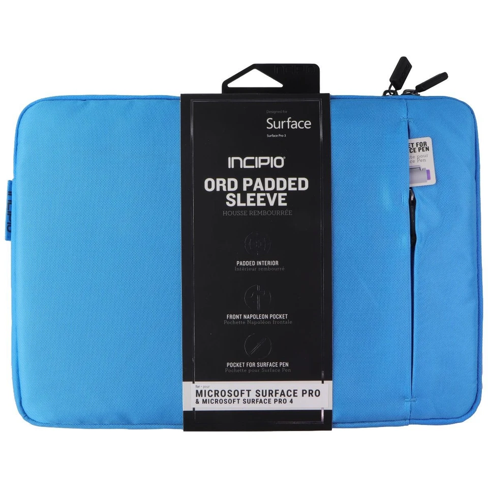 Incipio ORD Padded Sleeve Case for Microsoft Surface Pro 4 / Pro 3 - Cyan Blue - Image 1 of 2