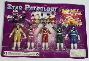 Power Rangers KO Sofubi Set Soft Vinyl Figuren Star Patrolbot Knockoff Bootleg - Bild 1 von 5
