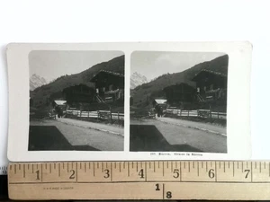Mürren Strasse en Mürren Stereoview 1900s Swiss Alpes vista panorámica - Imagen 1 de 2