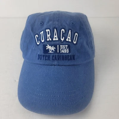 Sombrero de Curazao Gorra Correa Trasera Caribe Holandés Bordado Palmera Hombres Viaje Foto 1 de 4