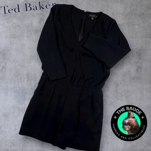 Ted Baker London Ariyell V-Ausschnitt Einteiler Shorts Strampler Jumpsuit Gr. 2 elegant - Bild 1 von 18