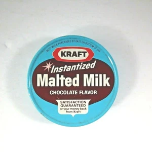 Vintage 1970's KRAFT Jar Lid Instantized Chocolate Milk Drink Mix Malted Powder - Picture 1 of 3