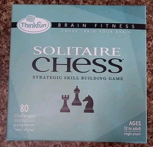 ThinkFun Solitaire Chess Strategic Skill Building board game 80 puzzles 2018 - Picture 1 of 4