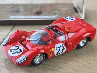 Vintage Retro Car FERRARI 330 P3 LE MANS 1966, Brumm, Italy, Small Model Car - Image 1 of 4