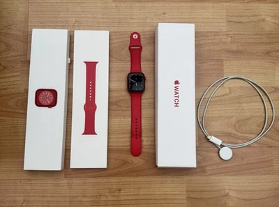 Apple Watch Series 8 45mm Red Boxed With Accessories Excellent Condition - Image 1 of 4