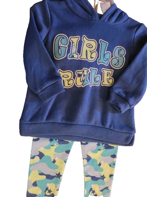 Toddler Girls Girls Rule Two Piece Longsleeve set New Select Your Size - Image 1 of 4