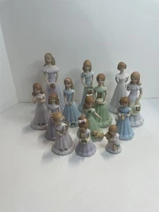 Vintage Aufwachsen Geburtstag Mädchen Brünette Haare Enesco - Bild 1 von 29
