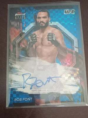 2024 Topps Finest UFC Rob Font ON-CARD Autograph /75  🔥  - Image 1 of 3