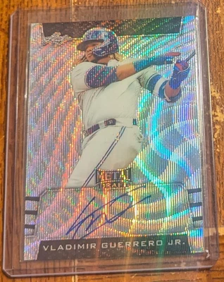 Vladimir Guerrero Jr Rookie Auto RC 2019 Leaf Metal Draft Silver Wave /30 - Image 1 of 2