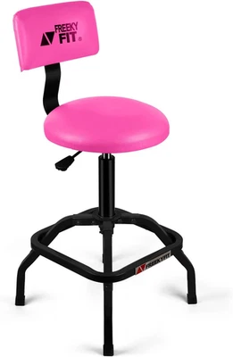 Shop Stool with Backrest, Mechanic Garage Stool for Workshop, Adjustable Shop St - Image 1 of 4
