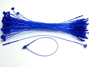 5 "5000 Pcs AZUL Snap Lock Pin Security Loop Etiqueta de plástico Sujetador Hook Ties - Imagen 1 de 2