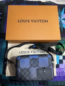 Louis Vuitton Damier Graphite Blue Alpha Messenger Bag - Picture 1 of 12
