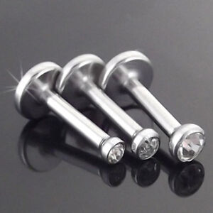 18g 1/4" Triple HELIX 1.5-4mm Clear CZ Jewelry Nose Ring Cartilage Ear Rings NEW