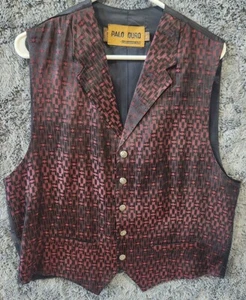 Men's Palo Duro Panhandle Slim Button Up V-Neck Casual Western Vest USA Made - L - Picture 1 of 4