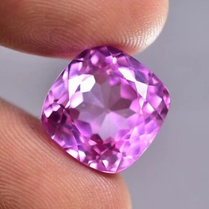 20.05 Ct Natural Certified Pink Kunzite Brazil Cushion Cut Rare Loose Gemstone - Picture 1 of 5