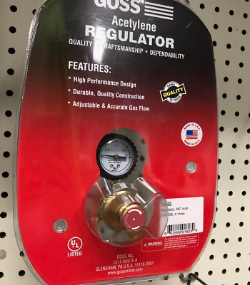 GOSS EA-2G ACETYLENE REGULATOR FOR MC TANK Foto 1 de 2