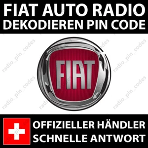 FIAT RADIO DEKODIEREN PIN CODE 500 500C 500L DOBLO DUCATO PANDA PUNTO SCUDO TIPO - Bild 1 von 7