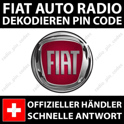 FIAT RADIO DEKODIEREN PIN CODE 500 500C 500L DOBLO DUCATO PANDA PUNTO SCUDO TIPO - Bild 1 von 4