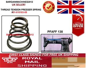 PFAFF 138 HILO TENSIÓN PRENSATELAS RESORTE #91-010183-05 PIEZA MÁQUINA DE COSER INDST - Imagen 1 de 5