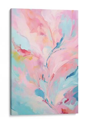 Vibrant Abstract Floral Canvas Art Print, Home Decor Wall Hanging - Image 1 of 4