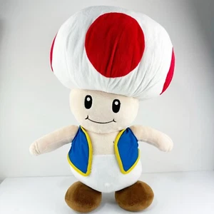 JUMBO Toadstool Super Mario Nintendo 21” X 16" Plush Toy - Picture 1 of 5