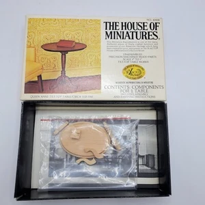 Vtg House Miniature Wood Dollhouse Furniture Kit 40008 Queen Anne Tilt-Top Table - Picture 1 of 6