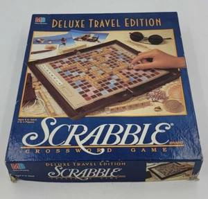 Vintage 1990 Scrabble Deluxe Travel Edition Crossword Game - Picture 1 of 6
