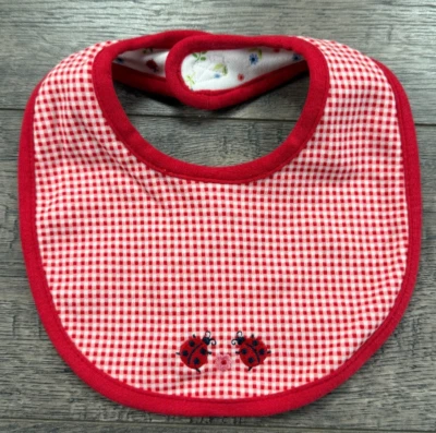 Baby Girl Clothes New Gymboree Vintage Red Ladybug Country Picnic Bib - Image 1 of 2