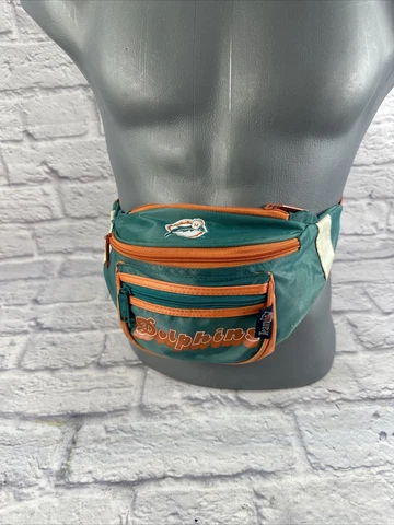 Vintage 90s ADS Sports Miami Dolphins Team NFL Fanny Pack Bum Bag Crossbody Rare Cover