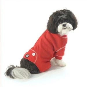 NEW X-Large "Thermal Underwear" Dog Red Pajamas Sleepwear Clothes - Picture 1 of 5