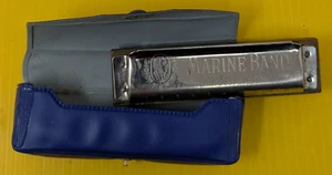 Vintage Hohner Marine Band Harmonica A440 Key of C Germany in Blues Harp case - Picture 1 of 14
