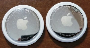 Lot of 2 Original Apple AirTag Bluetooth A2187 Account LOCKED Parts ONLY AS IS - Picture 1 of 4