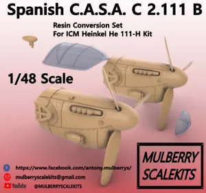 1/48 MULBERRY SCALEKITS CASA C 2.111 CONVERSION SET FOR ICM HEINKEL He111 H - Imagen 1 de 15