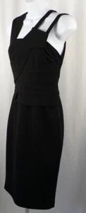 Vestido Karen Millen Negro Sin Mangas Expuesto Espalda Cremallera Talla 4 - Imagen 1 de 8
