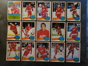 1980-81 OPC Detroit Red Wings Lot of 15 Cards 