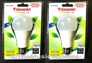 2X LED LIGHT BULBS 12W Standard 100W Upgrade Table Floor Lamp 960 Lumens 6400K - Picture 1 of 6