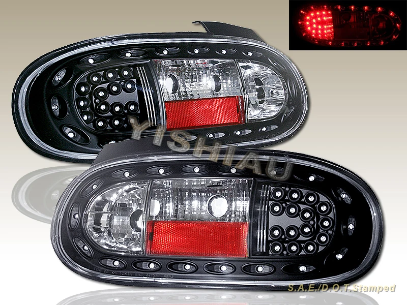 99 00 01 02 03 04 05 MAZDA MIATA MX-5 NEGRO LED LUCES TRASERAS LUCES FRENO 1999-2005 Foto 1 de 2