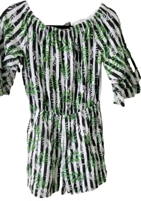 XOXO Black & Green Women's shorts Romper Jumpsuit Size XL - Image 1 of 4