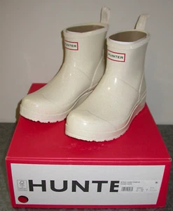 HUNTER Women's Play Short Starcloud Shaded White Boots Womens Sz 8 M NIB - Picture 1 of 3