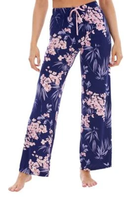 EX HIGH STREET Ladies Blue Floral PJ'S Pyjama Bottoms Nightwear-DIFFERENT LEG LENGTHS AVAILABLE