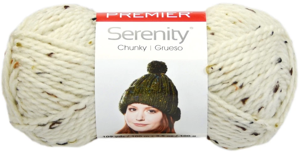 Premier Yarns Serenity Chunky Tweed Yarn Cream 847652092409
