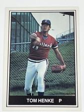 1982 Tulsa Drillers Tom Henke #1 TCMA Minor League Pre Rookie Toronto Blue Jays