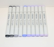 10 COPIC SKETCH PENS BRAND NEW COLLECTION.  SELECTION OF BLUE-VIOLET - SET A