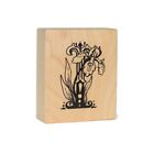 PSX Letter I Alphabet Rubber Stamp Decorative Flower Accents Wood Mounted F-1108