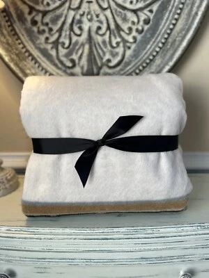 Pottery Barn Pendleton Yakima Faux Fur Back Stripe Throw Neutral Multi NWOT OB - Image 1 of 4